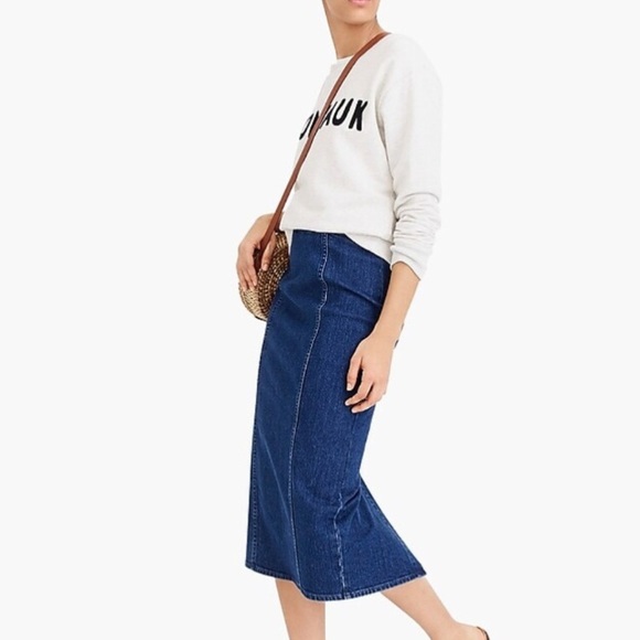 J crew denim pencil skirt, 27 - Picture 3 of 11